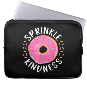 Donut Sprinkle Kindness Funny Girls Women Doughnut Laptop Sleeve