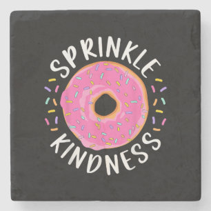 Donut Sprinkle Kindness Funny Girls Women Doughnut Stenen Onderzetter