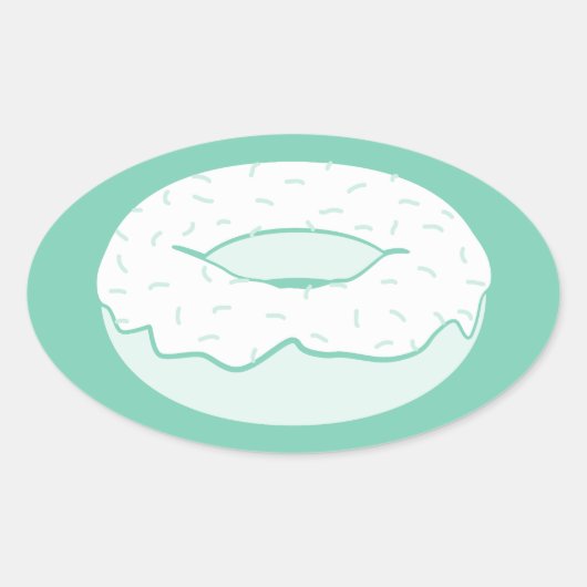 donut sprinkles ovale sticker (Voorkant)