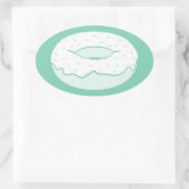donut sprinkles ovale sticker (Tas)