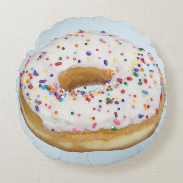 Donut Sprinkles Pillow Rond Kussen (Voorkant)
