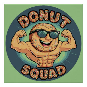 Donut Squad - Spieren & Glazuur Perfect Poster