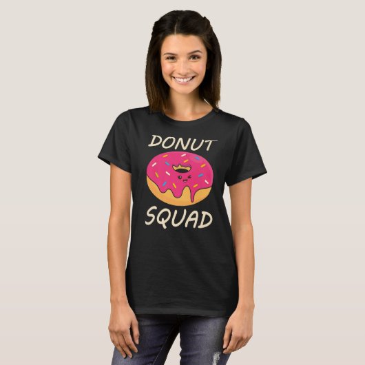 donut squad sprinkles pattern cute doughnuts t-shirt (Voorkant volledig)