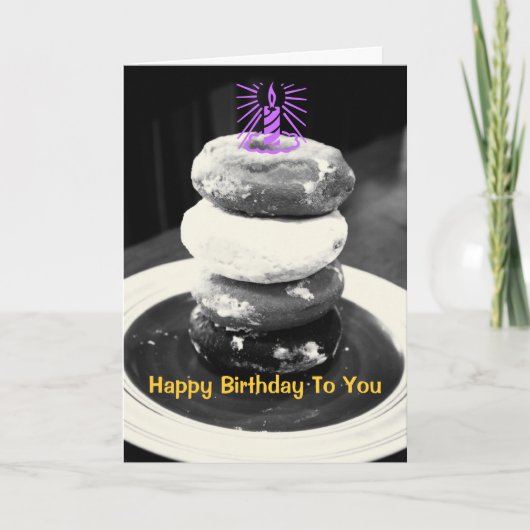 Donut Stack Birthday Card Kaart (Voorkant)