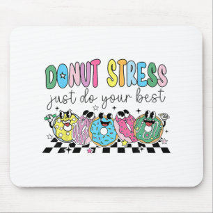 Donut Stress Doe gewoon je beste retro leraar test Muismat