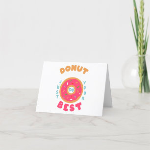 Donut Stress doet gewoon je best Bedankkaart