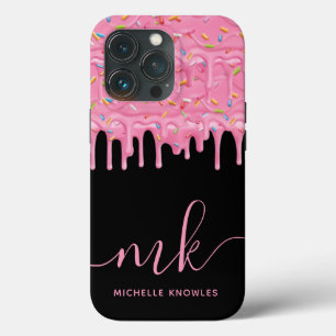 Donut Strooisel Drip Aangepaste Monogram en Naam iPhone 13 Pro Hoesje