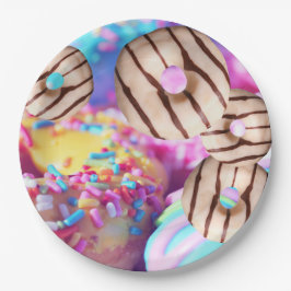 Donut Style Paper Party Borden Papieren Bordje
