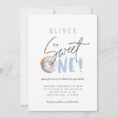 Donut sucré une invitation de 1er anniversaire (Devant)