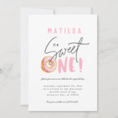 Donut sucré une invitation de 1er anniversaire (Devant)