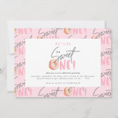 Donut sucré une invitation de 1er anniversaire (Dos)
