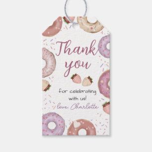 Donut Sweet Birthday Bedankt dat je Labels geeft Cadeaulabel