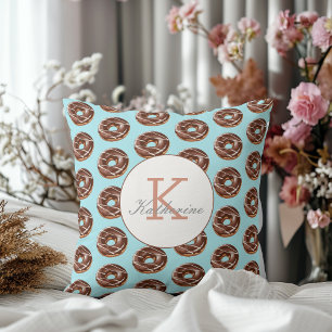 Donut Sweet Girl Sprinkles Patroon Aangepaste naam Kussen