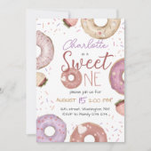 Donut Sweet Invitation d'anniversaire (Devant)