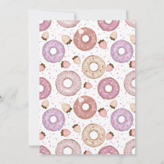 Donut Sweet Invitation d'anniversaire (Dos)