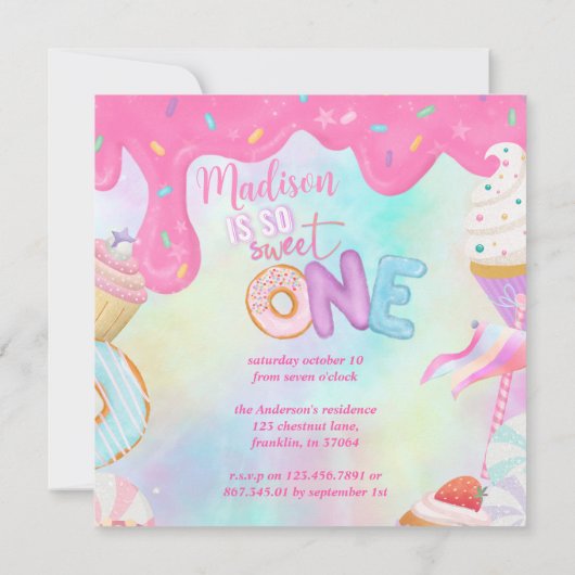 Donut Sweet One Invitation (Dos)