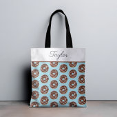 Donut Sweet Sprinkles Pattern Aangepaste naam Draagtas