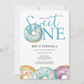 Donut Sweet Un 1er Anniversaire Fête Invitation (Devant)
