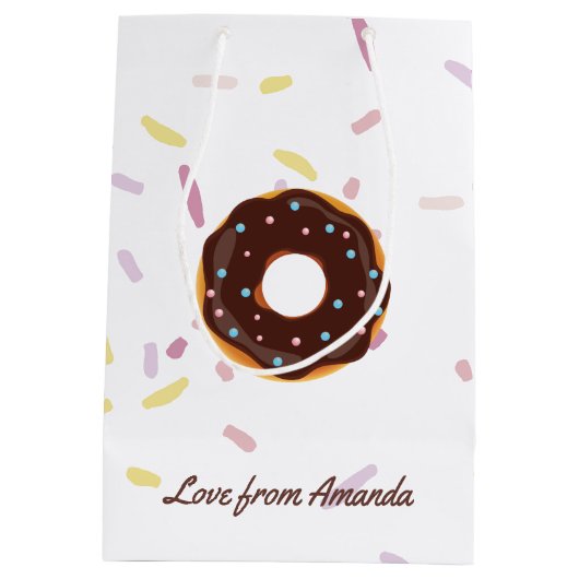 Donut the Birthday Party Guest Bedankt Medium Cadeauzakje (Achterkant)