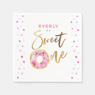 Donut Theme Sweet One Birthday Party Servet