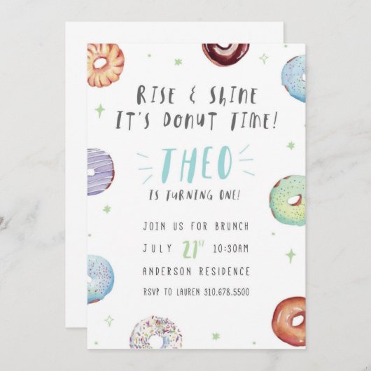 Donut Tijd Kaart (Voorkant / Achterkant)