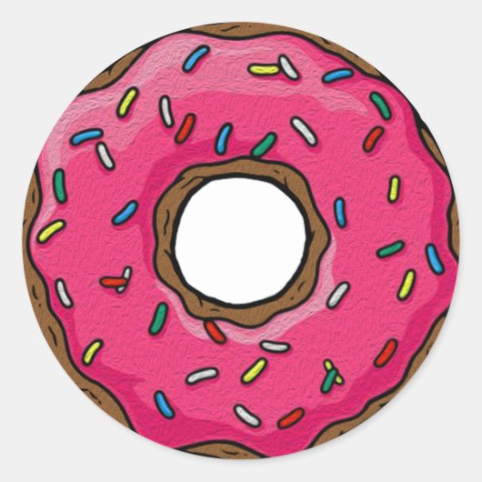 Donut too ronde sticker (Voorkant)