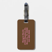 Donut Touch Funny Bagagelabel (Achterkant verticaal)
