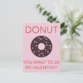 Donut, tu veux être ma Saint Valentin ? Carte post (Debout devant)