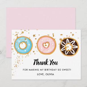 Donut twee zoete 2e verjaardag flat bedankt