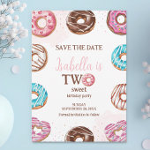Donut Twee Zoete Meisjes Sprinkles 2e Verjaardag Save The Date