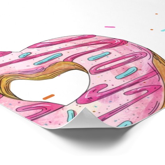 Donut Two Sweet Girl Sprinkles Poster Affiche de b (Coin)
