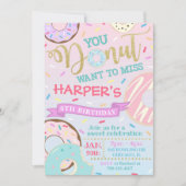 Donut Uitnodiging Birthday Uitnodiging (Voorkant)