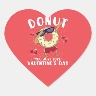 Donut Valentijnsdag citaat Hart Sticker
