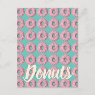 Donut Vegan Pattern for Vegetarian Sweet Tooth Feestdagenkaart