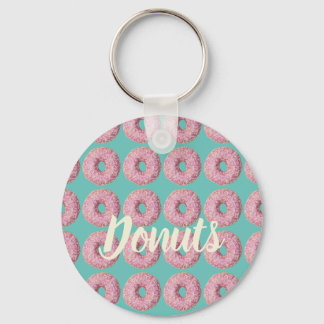 Donut Vegan Pattern for Vegetarian Sweet Tooth Sleutelhanger