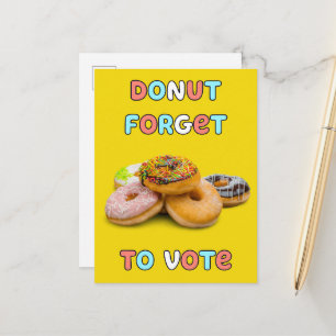 Donut vergeet te stemmen Briefkaart