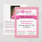 Donut Verjaardag Matte Uitnodiging 4.25 "x 5.5" (Voorkant / Achterkant)