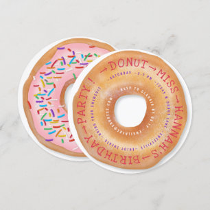 Donut Verjaardag Schattigee Sprinkled Donut Tekstc Kaart