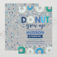 Donut Verjaardag Uitnodiging Donut Grow Up Party
