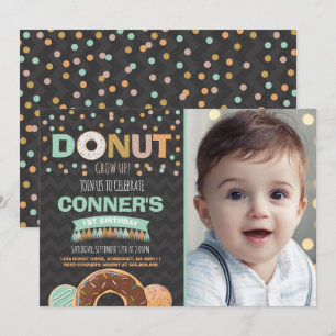Donut Verjaardag Uitnodiging Donut Grow Up Party