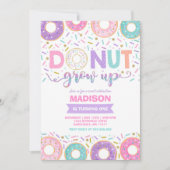 Donut Verjaardag Uitnodiging Donut Grow Up Party (Voorkant)