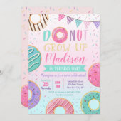 Donut Verjaardag Uitnodigingen (Voorkant / Achterkant)