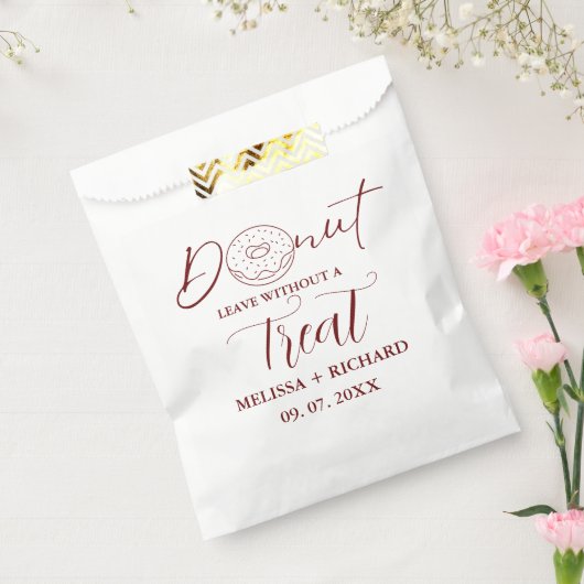 Donut verlaten zonder een traktatie bruiloft donut bedankzakje (Gezegeld)