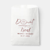 Donut verlaten zonder een traktatie bruiloft donut bedankzakje (Voorkant)