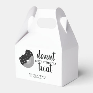 Donut verlaten zonder een traktatie bruiloft trakt bedankdoosjes