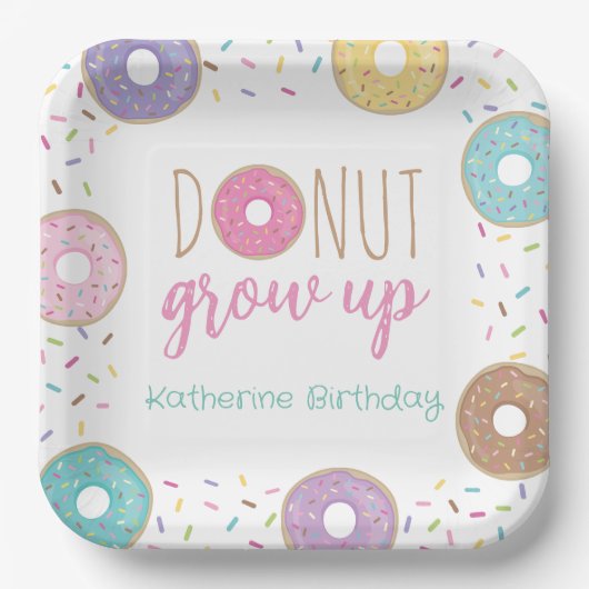 DONUT VOLWASSEN PAPIEREN BORDJE (Voorkant)