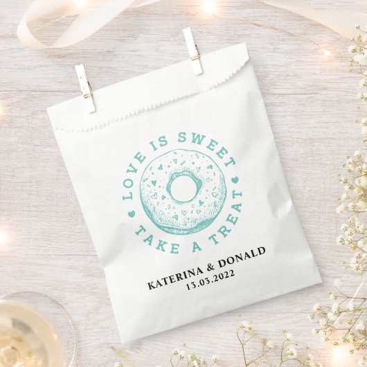 Donut Wedding Favor Bag Bedankzakje (Geknipt)