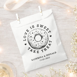 Donut Wedding Favor Bag Bedankzakje