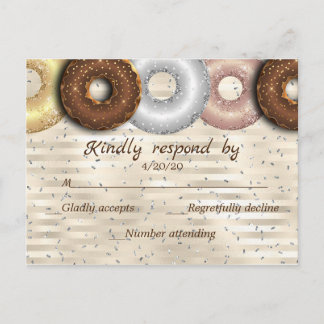 Donut Wedding RSVP kaart