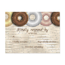 Donut Wedding RSVP kaart